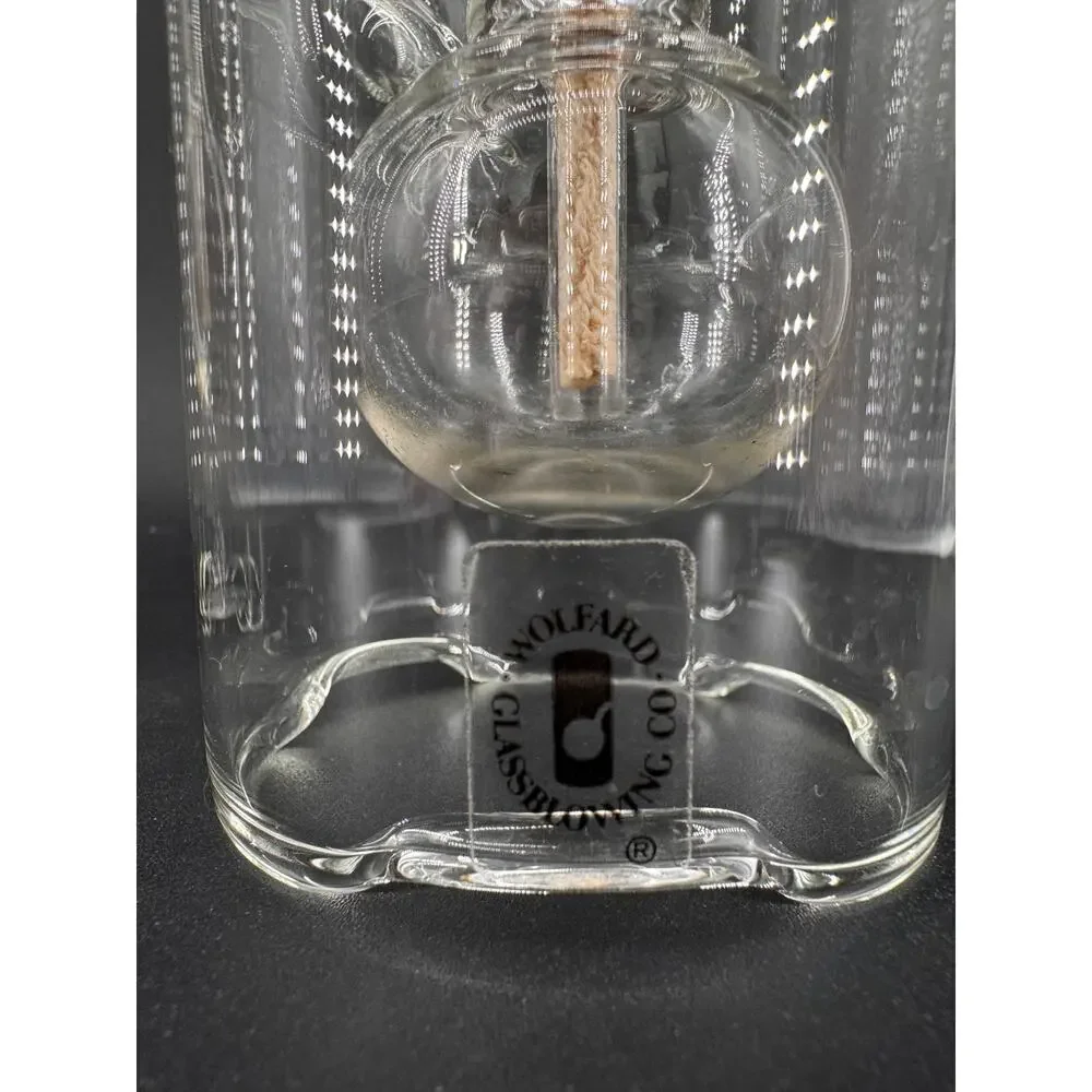 Wolfard Glass Oil Lamps Set 2 Hand Blown Glass Hurricane Candle Lanterns Modern